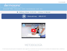 Tablet Screenshot of clinicadermasana.com